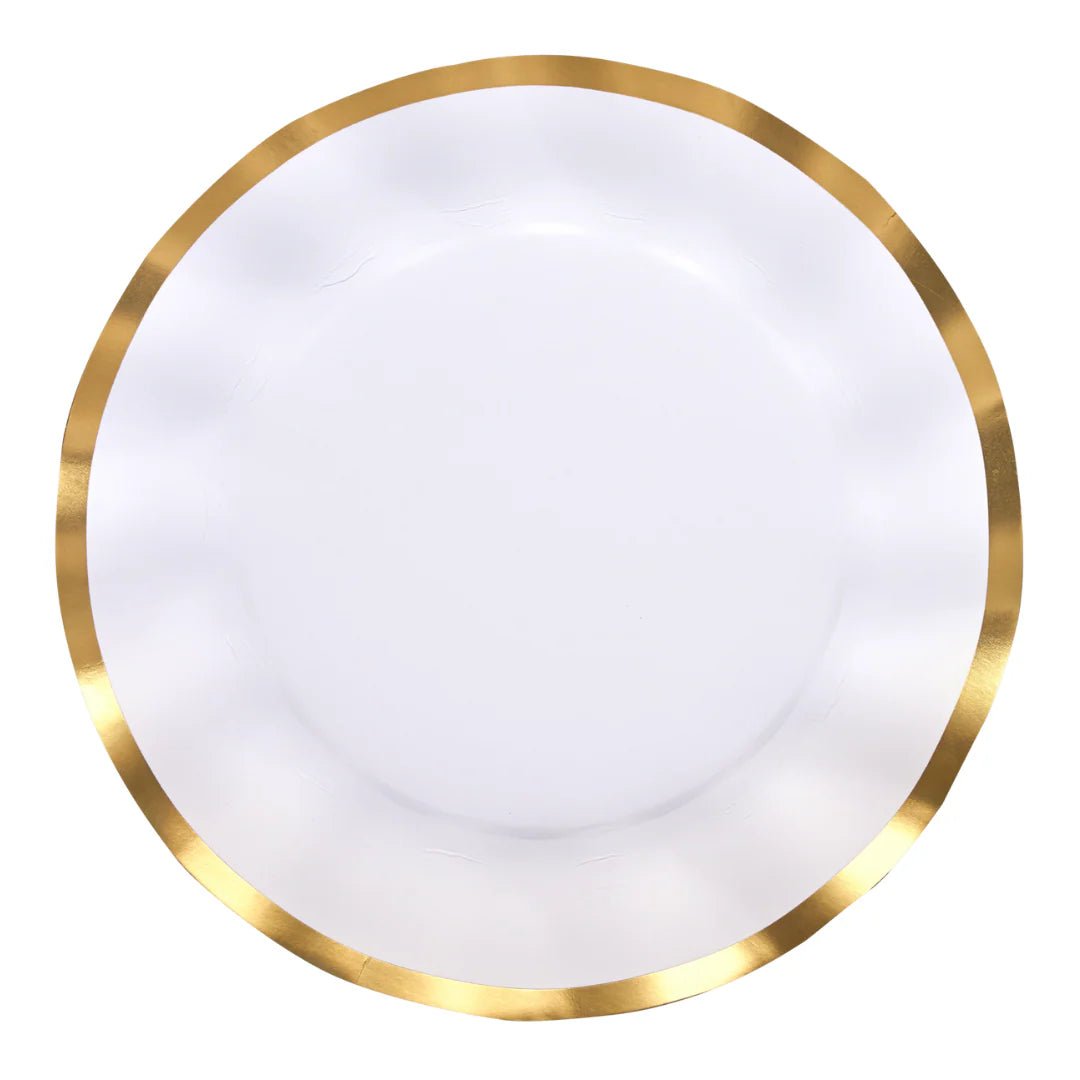 Everyday White Wavy Dinner Plate - Pack of 8 - Sophistiplate - Gaines Jewelers
