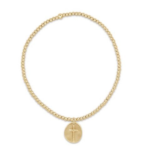 Extends - Classic Gold 2mm Bead Bracelet - Inspire Small Gold Charm - enewton - Gaines Jewelers