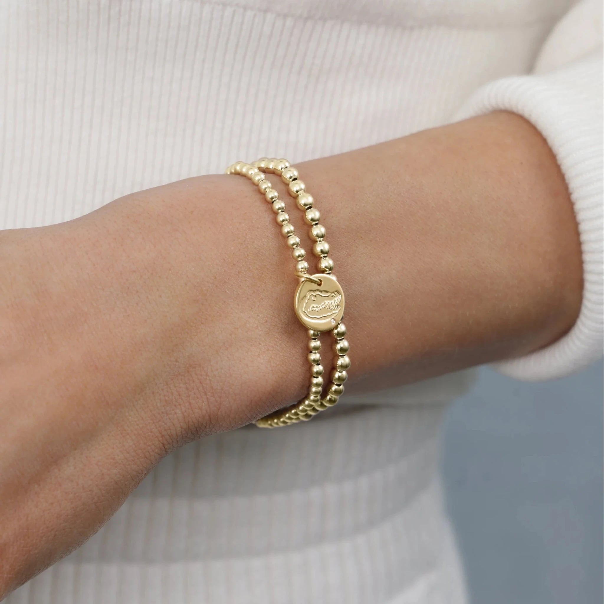 extends ECollegiate Classic Gold 3mm Bracelet - Florida Disc - enewton - Gaines Jewelers