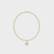 Extends Gold 2mm Bracelet - Classic Pearl 10mm Charm - enewton - Gaines Jewelers