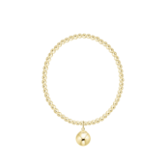 Extends Gold 3mm Bracelet - Classic Gold 10mm Charm - enewton - Gaines Jewelers