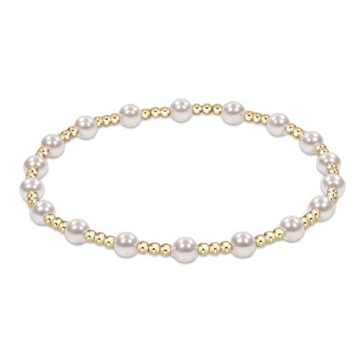 extends Pearl Classic Sincerity Pattern 4mm Bead Bracelet - enewton - Gaines Jewelers