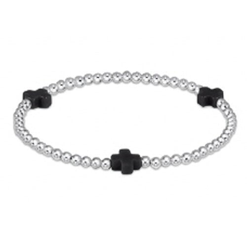 extends signature cross sterling 3mm bead bracelet - enewton Onyx - Gaines Jewelers