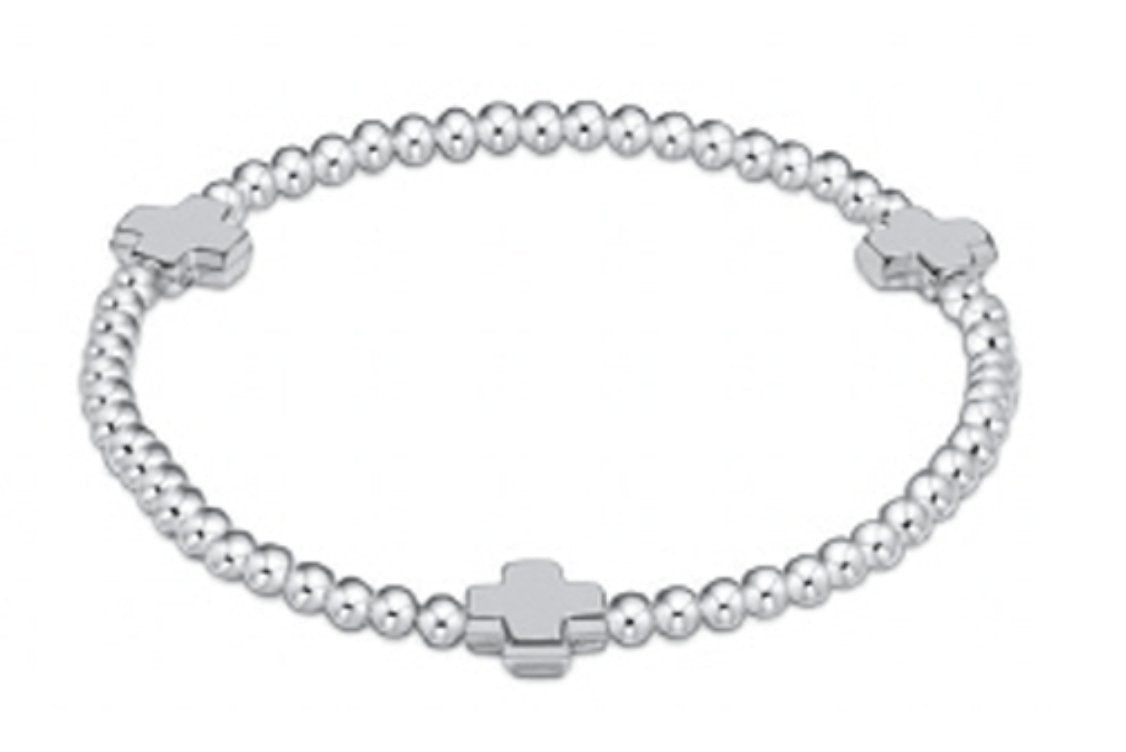 extends signature cross sterling 3mm bead bracelet - enewton Sterling - Gaines Jewelers