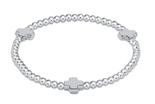 extends signature cross sterling 3mm bead bracelet - enewton Sterling - Gaines Jewelers