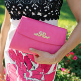 Lisi Lerch - Molly Faille Clutch - WS: Poppy with Pearl / Pink