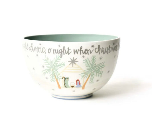 Fair Skin O Holy Night in Color 9in Footed Bowl - Coton Colors - Gaines Jewelers