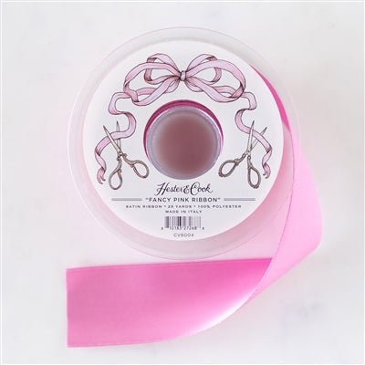 Fancy Pink Satin Ribbon - Hester & Cook - Gaines Jewelers