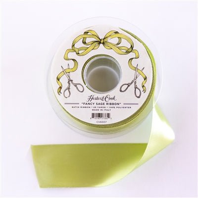 Fancy Sage Satin Ribbon - Hester & Cook - Gaines Jewelers