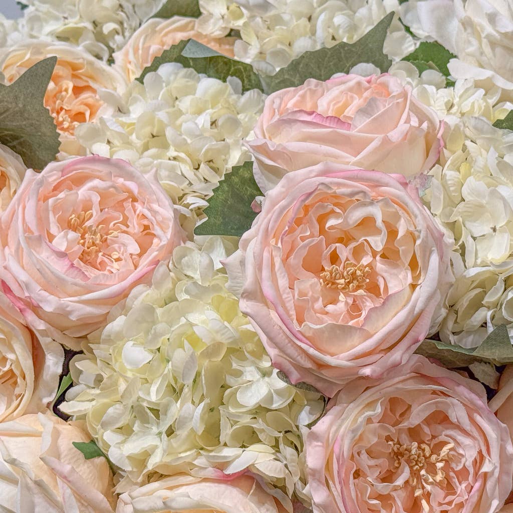 Faux Hydrangea Pick - Cream - 13 Inch - Mills Floral Company - Gaines Jewelers