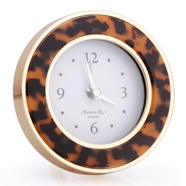 Faux Tortoiseshell & Gold Alarm Clock - Addison Ross - Gaines Jewelers