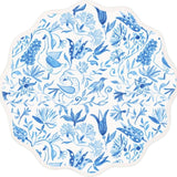 Fenwick Fields - Round Scalloped Placemat | Birds of Paradise - Blue (4 pack): 4 - Gaines Jewelers