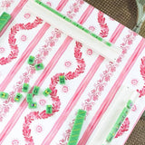 Fenwick Fields - WHOLESALE Scalloped Square Table Topper | Boxwood Garden Rose - Gaines Jewelers