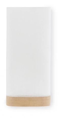 Filo Towel White/Almond - Sferra - Gaines Jewelers