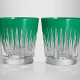 Fireworks Green Set of 2 Double Old Fashion - Waterford - Gaines Jewelers