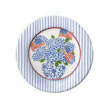 Flags And Hydrangeas Salad/Dessert Plates - Caspari - Gaines Jewelers