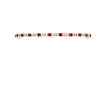 Flex bangle bracelet with diamonds & rubies 14ktyellow gold - Gaines Jewelers