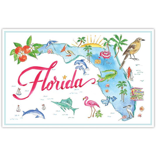 Florida Handpainted Icons Placemat - RosanneBeck Collections - Gaines Jewelers