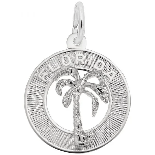 Florida Palm Tree Ring Charm - Sterling Silver - Rembrandt Charms - Gaines Jewelers