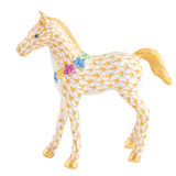 Foal with Flowers in Butterscotch - Herend - Gaines Jewelers