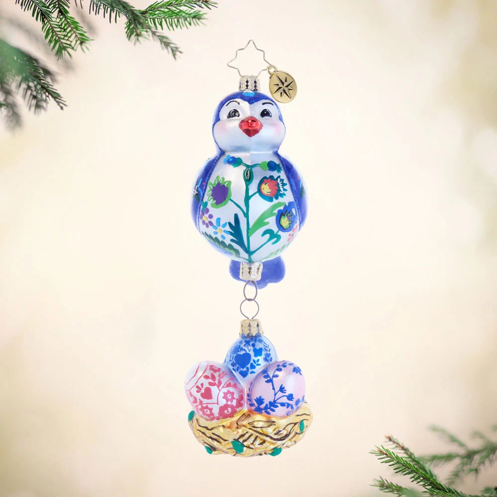 Folklore Feathered Friend Ornament - Radko - Gaines Jewelers