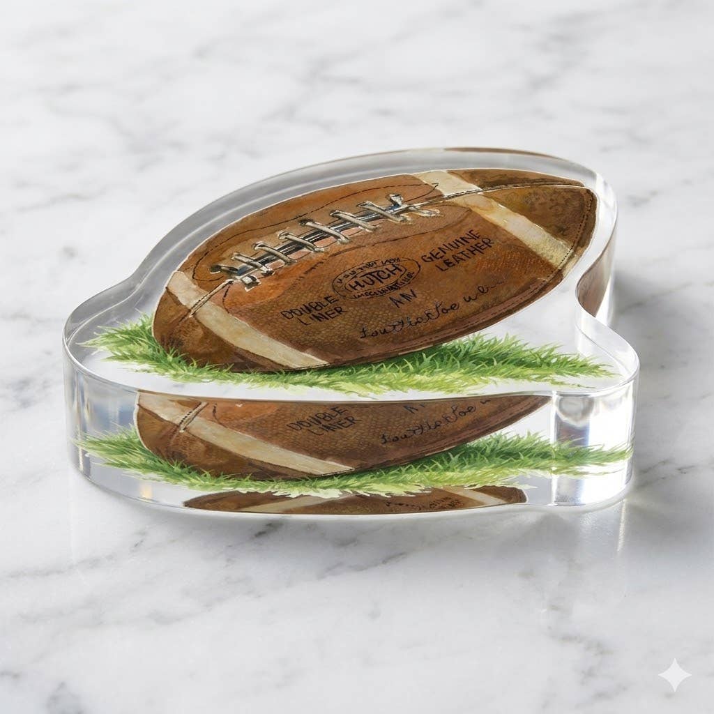 Football Acrylic Napkin Weight - Maven Home - Gaines Jewelers