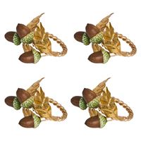 Forest Walk Acorn Napkin Ring Set/4 - Multi - Juliska - Gaines Jewelers