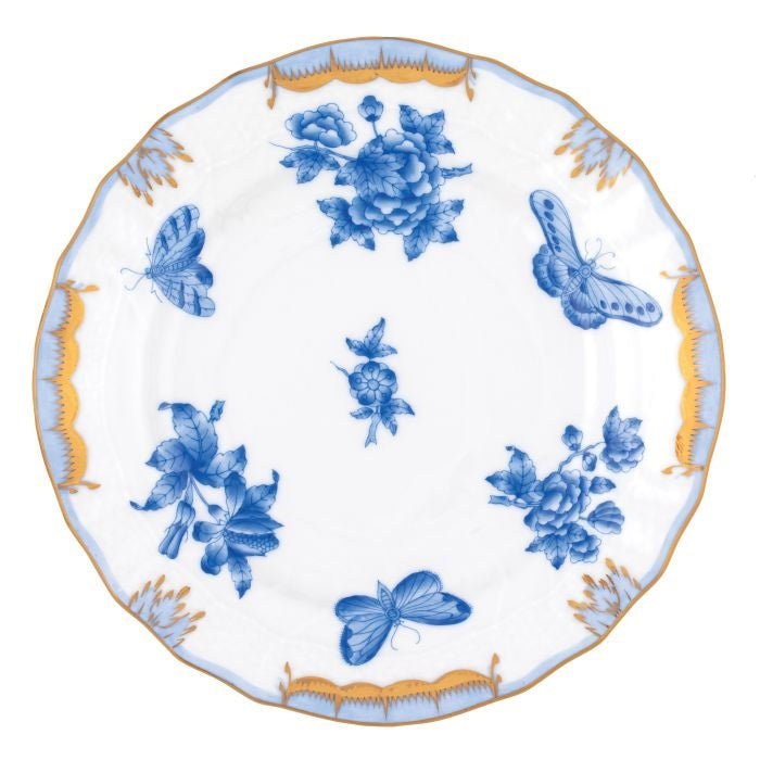 Fortuna Blue Break and Butter Plate - Herend - Gaines Jewelers