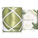 Frasier Fir Poured Candle, 6.5 oz Plaid - Thymes - Gaines Jewelers