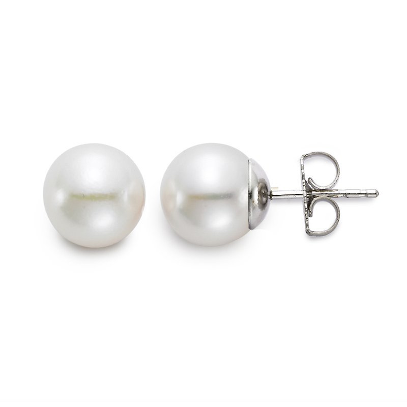 Fresh Water Pearl 8.5 - 9mm Stud Earring 14k White Gold - Mastoloni - Gaines Jewelers
