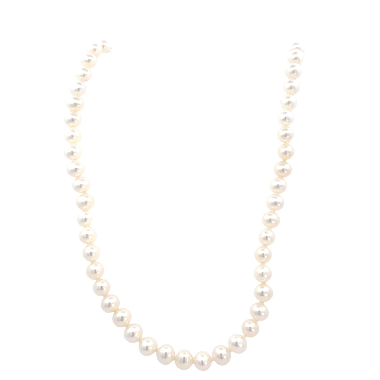 Fresh water pearl strand, 5.5 - 6mm, 16" in 14kt yellow gold by Mastoloni - Gaines Jewelers