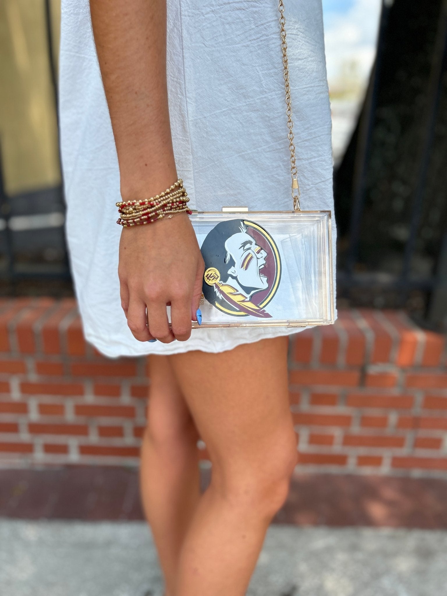FSU Seminole Head Stadium Purse - Single Sided - Nipsy Designs - Gaines Jewelers