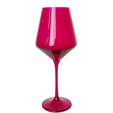 Fuchsia Wine Stemware - Estelle Colored Glass - Gaines Jewelers