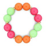 Fun Cabana Bracelets - Orange/Fuchsia - Traci's Beads - Gaines Jewelers