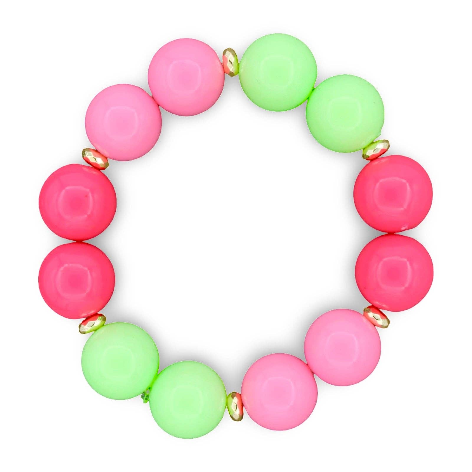 Fun Cabana Bracelets - Orange/Fuchsia - Traci's Beads - Gaines Jewelers