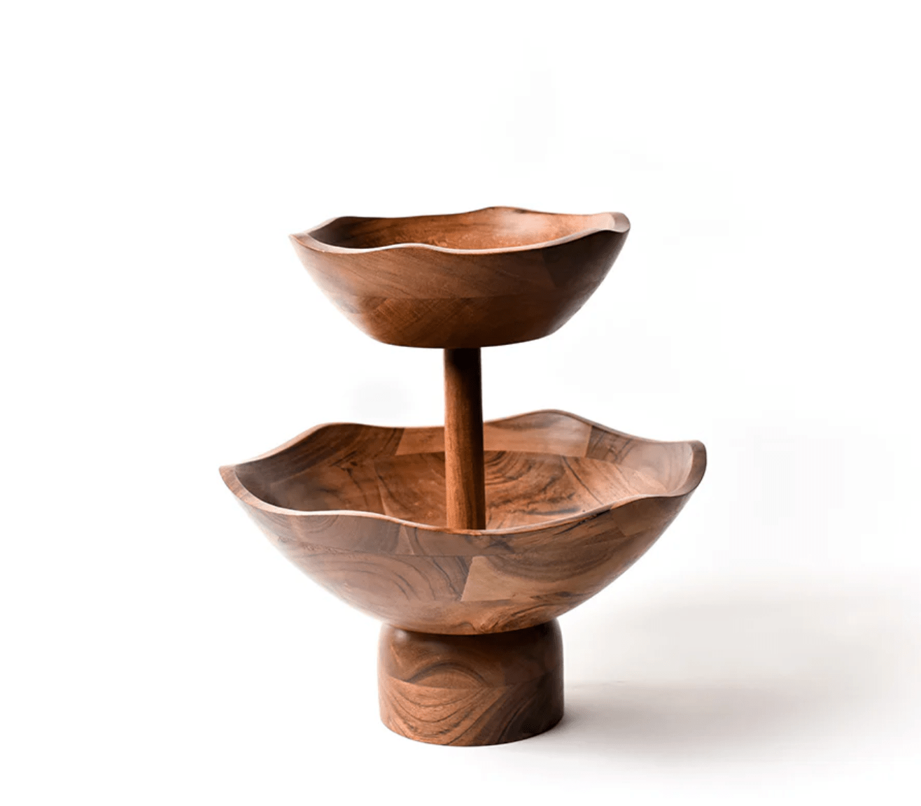 Fundamental Wood 2 - Tiered Bowl - Coton Colors - Gaines Jewelers