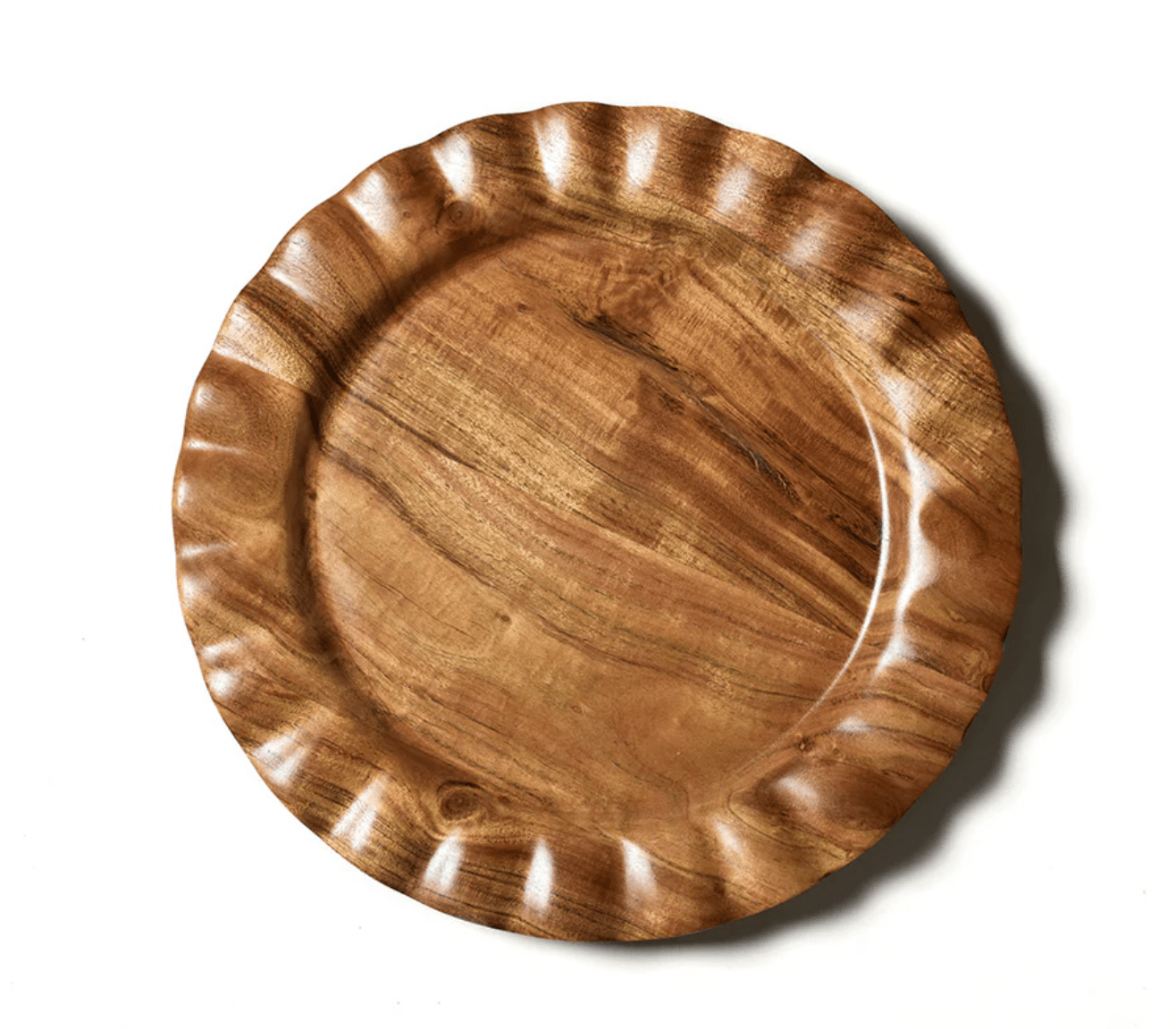 Fundamental Wood Ruffle Round Platter - Coton Colors - Gaines Jewelers