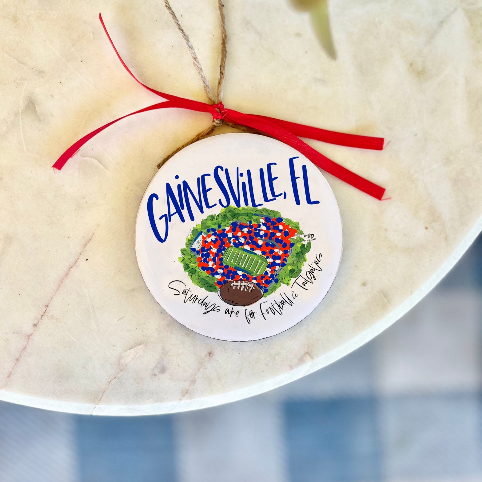 Gainesville, FL Christmas College Town Ornament - Happy By Rachel, LLC - Gaines Jewelers