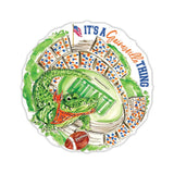 Gainesville Thing Stadium Gator Posh Die - Cut Placemat - RosanneBeck Collections - Gaines Jewelers