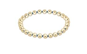 Gameday Hope Grateful 5mm Bead Bracelet - Cobalt - enewton - Gaines Jewelers