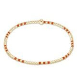 Gameday Hope Joy Pattern 2mm Bead Bracelet - Bright Orange - enewton - Gaines Jewelers