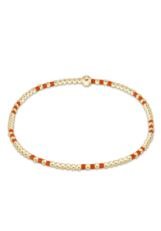 Gameday Hope Joy Pattern 2mm Bead Bracelet - Bright Orange - enewton - Gaines Jewelers