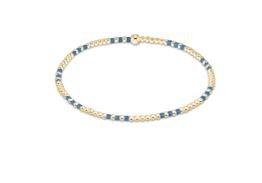 Gameday Hope Joy Pattern 2mm Bead Bracelet - Cobalt - enewton - Gaines Jewelers
