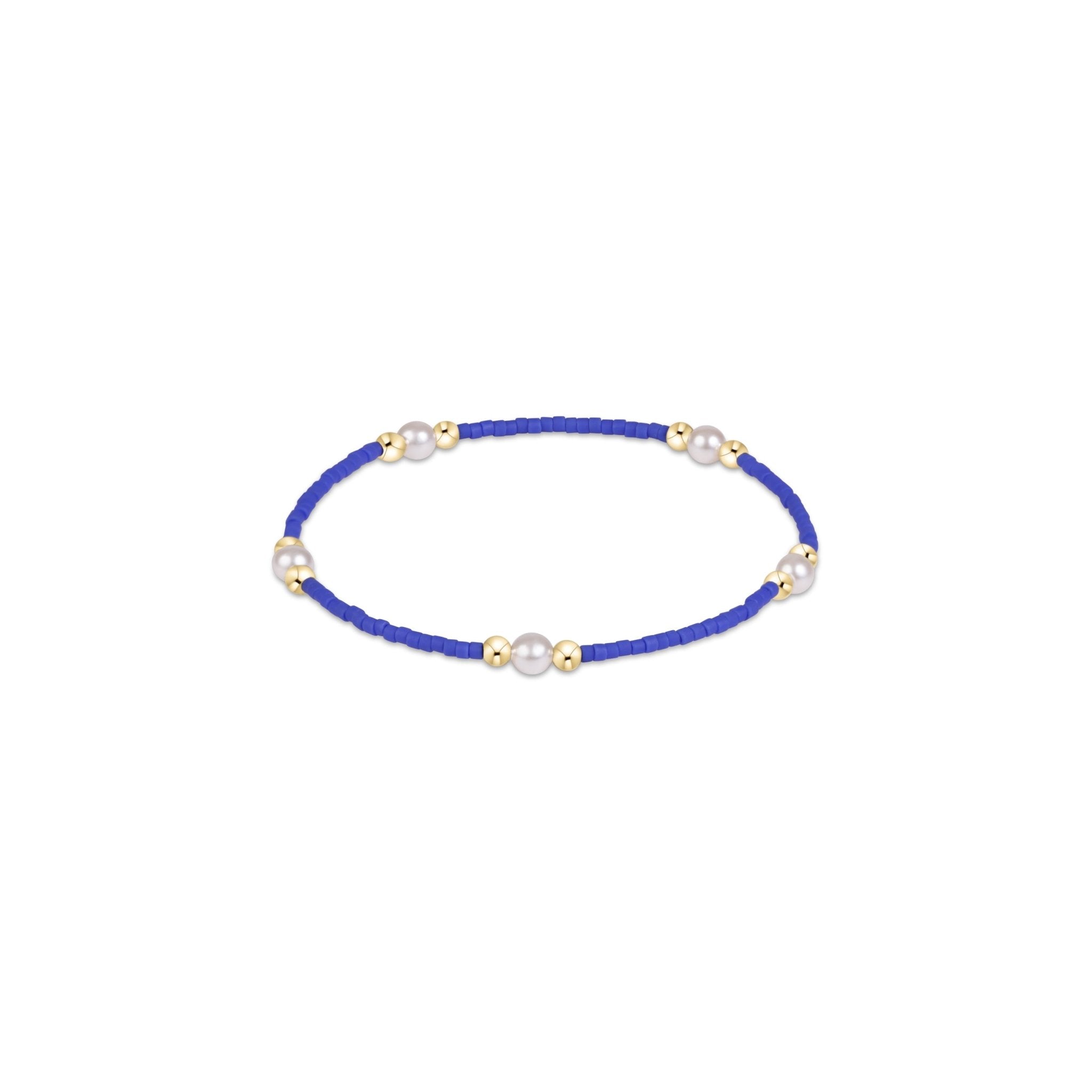 Gameday Hope Purpose Pearl Bracelet - Blue - Enewton - Gaines Jewelers