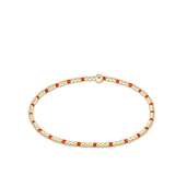 Gameday Hope Sincerity Pattern 2mm Bead Bracelet - Bright Orange - enewton - Gaines Jewelers