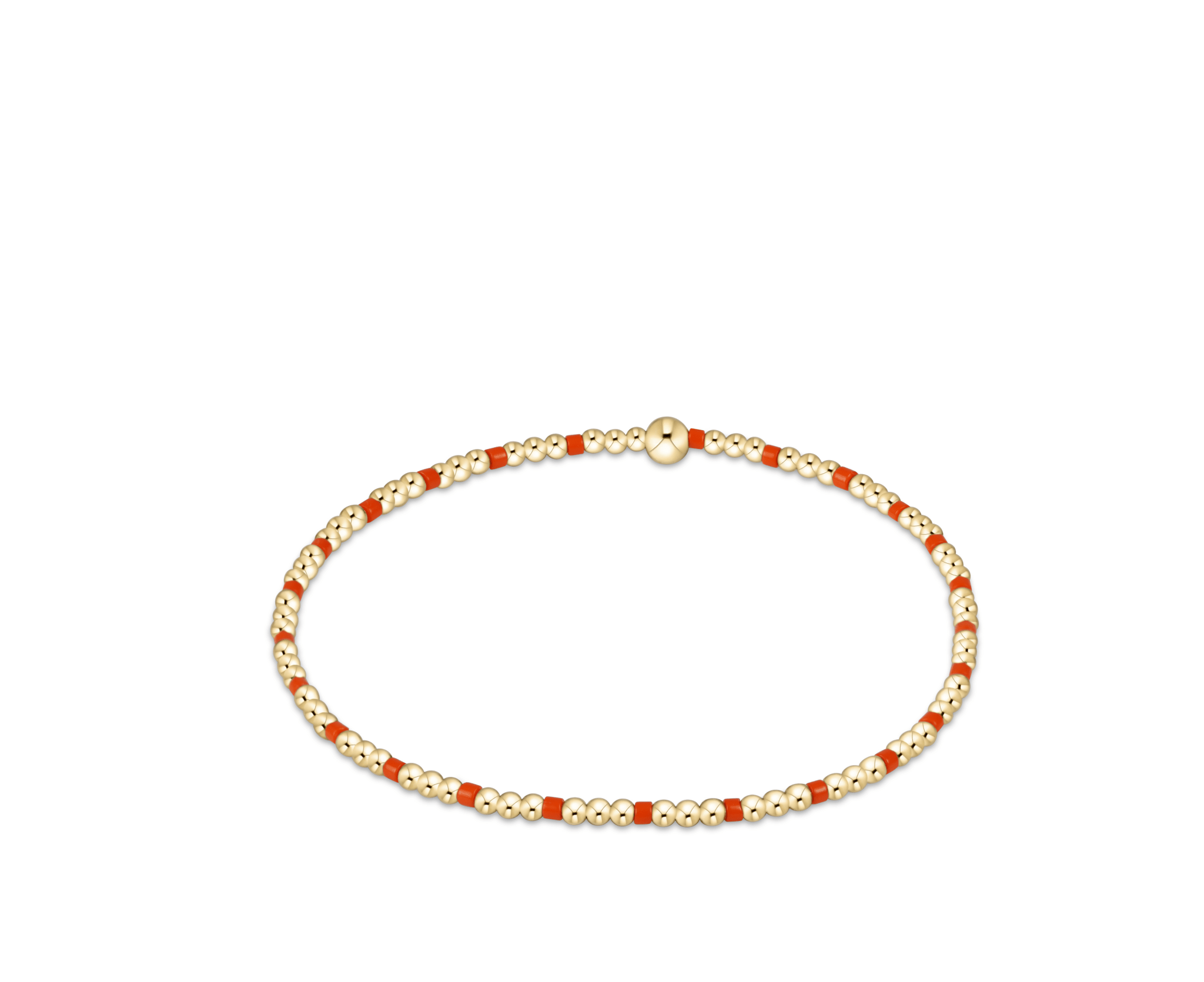 Gameday Hope Sincerity Pattern 2mm Bead Bracelet - Bright Orange - enewton - Gaines Jewelers