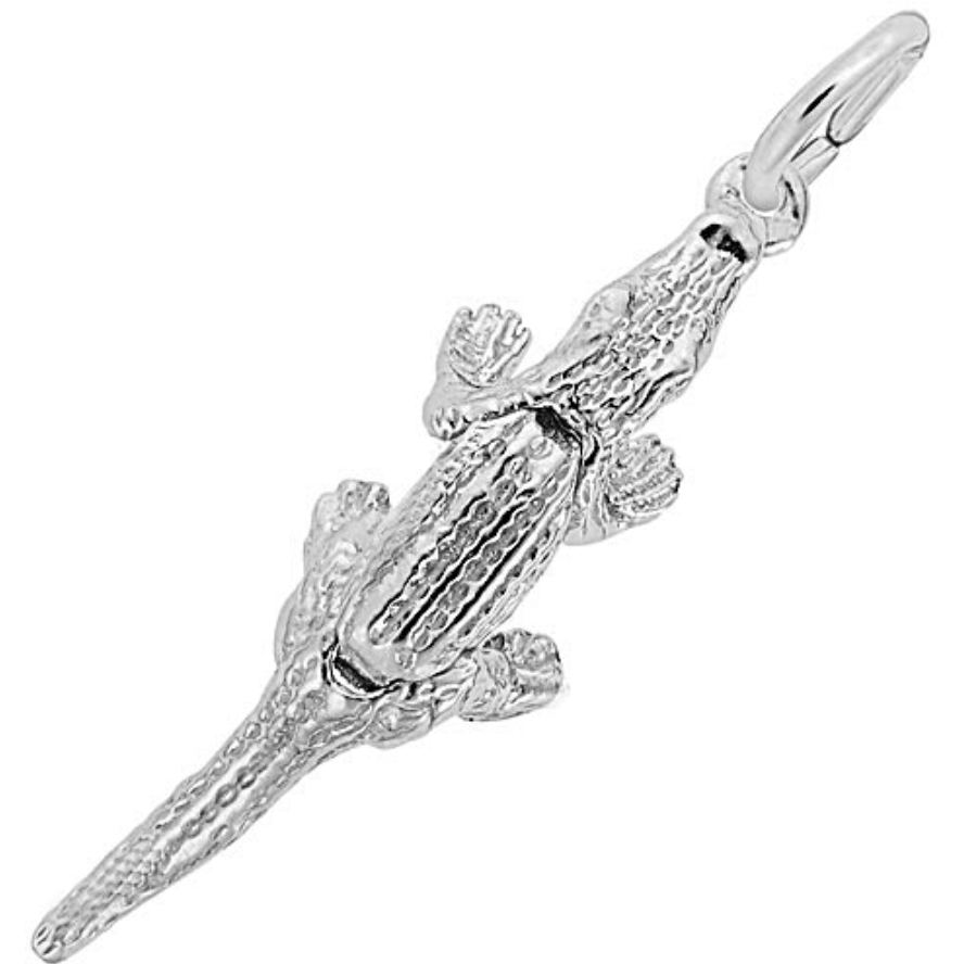 Gator Charm Sterling Sliver - Rembrandt Charms - Gaines Jewelers