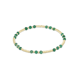 Gemstone Gold Joy Pattern 3mm Bead Bracelet - Green Onyx - Enewton - Gaines Jewelers