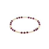 Gemstone Gold Joy Pattern 3mm Bead Bracelet - Ruby - Enewton - Gaines Jewelers
