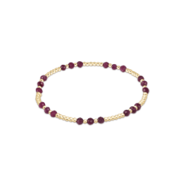 Gemstone Gold Joy Pattern 3mm Bead Bracelet - Ruby - Enewton - Gaines Jewelers